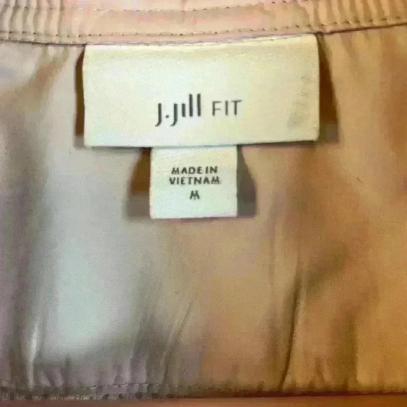 J. Jill FIT Windbreaker Blush Women’s Medium Oversized Snap Front Pockets - Picture 3 of 7